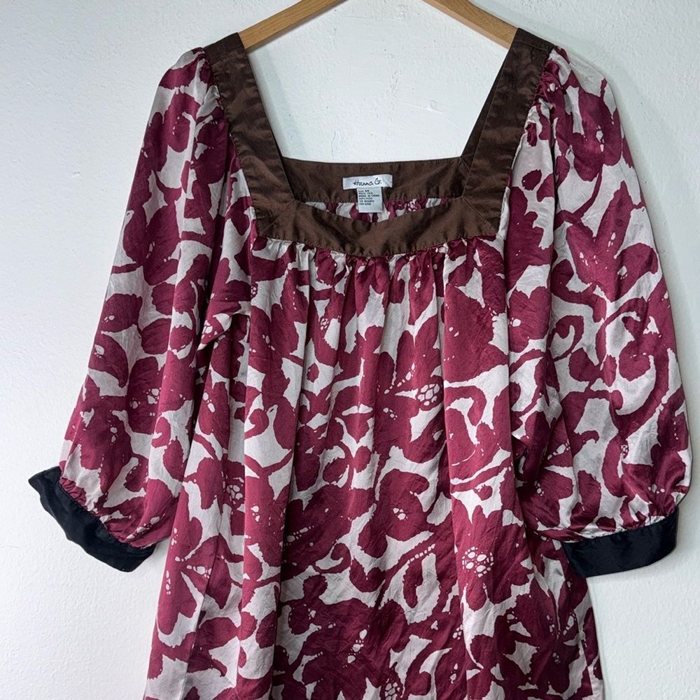 Hanna G. Silk Blouse Womens Size Medium - Picture 3 of 6